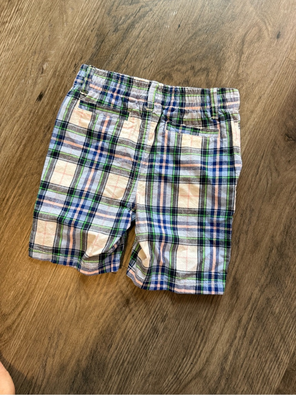 Tommy Hilfiger Toddler Plaid Shorts 24M Blue Green Pink Preppy Summer - Picture 4 of 4